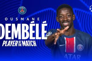 世俱杯夺冠赔率-1次助攻2次关键传球，登贝莱当选维拉3-2巴黎全场最佳球员